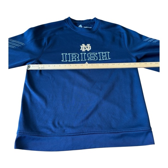 ADIDAS NOTRE DAME IRISH ClimaWarm Crew Neck Sweater Pullover Medium Clean - Picture 5 of 8